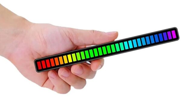 LED RGB aku. dekorativni stolpec USB - glasbeno delovanje 18cm