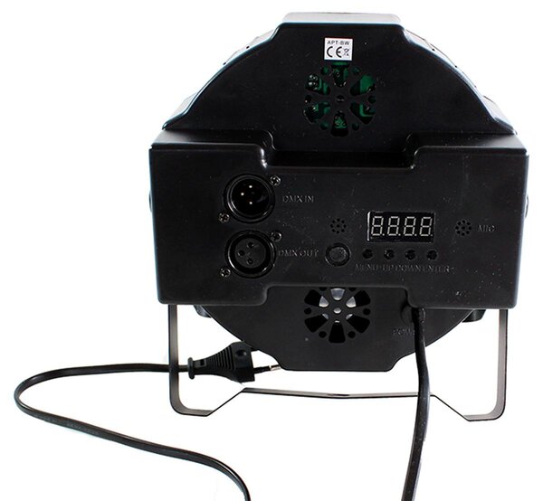 Disko PAR LCD 18 RGB LED reflektor DMX in delovanje na zvok 18W