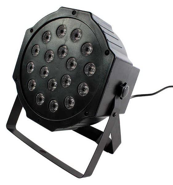 Disko PAR LCD 18 RGB LED reflektor DMX in delovanje na zvok 18W