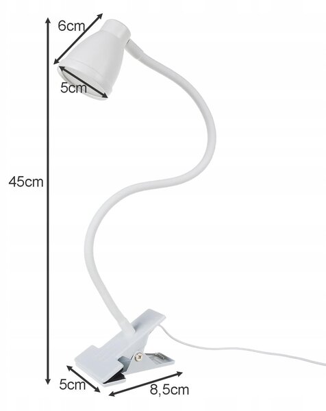 USB 24 LED gibljiva namizna svetilka 3 načini svetlobe dim. bela