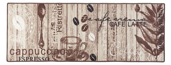 Rjava kuhinjska preproga Hanse Home Delicious Coffee, 67 x 180 cm