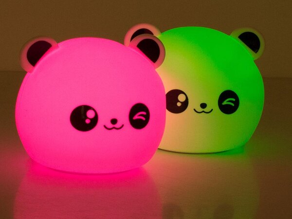 LED RGB akumulatorska mehka otroška lučka touch 1200mAh USB panda