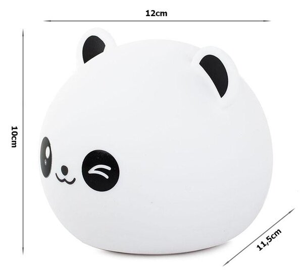 LED RGB akumulatorska mehka otroška lučka touch 1200mAh USB panda