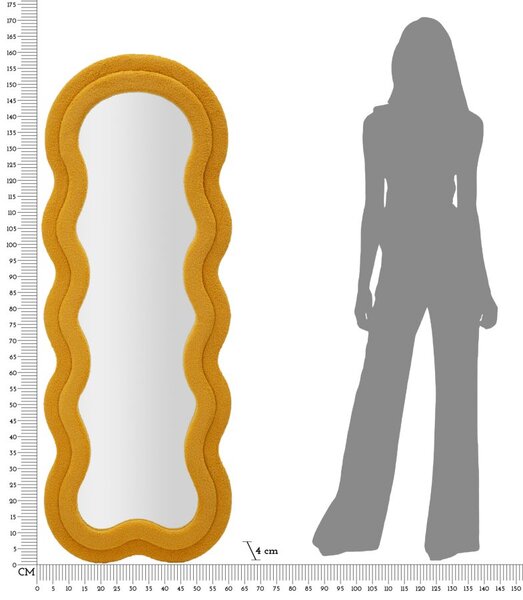 Stensko ogledalo Teddy Mustard