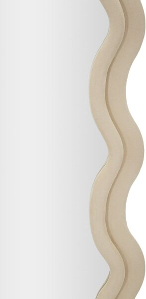 Stensko ogledalo Emily Cream Velvet