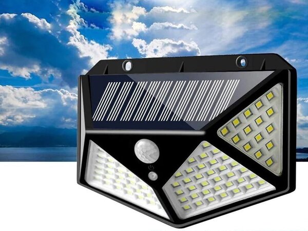 100 LED SMD solarna stenska svetilka s PIR sezorjem gibanja