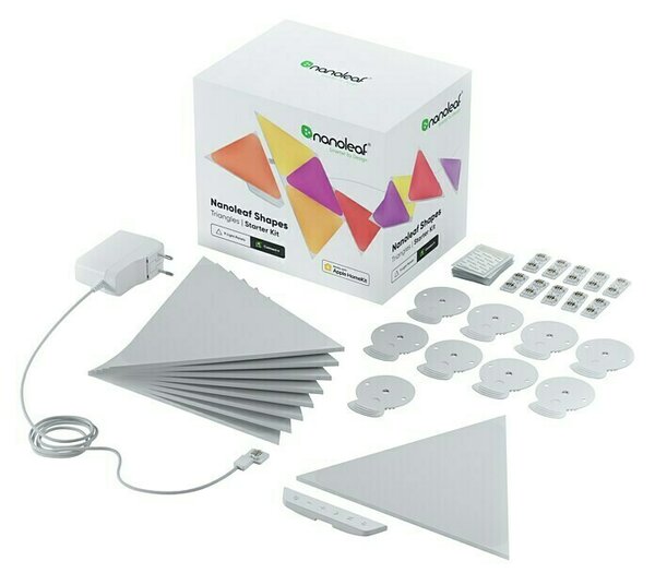 Začetni set Nanoleaf LED trikotniki 2. generacija (1,7 W, d 23 cm x š 20 cm x v 1 cm, 9-delni)