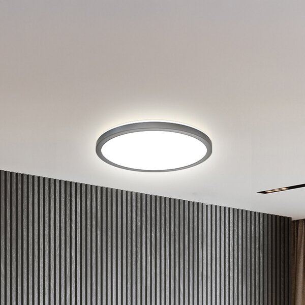 B.K. Licht LED-panel Slim Remote RGBW, Ø 29 cm, črn, osvetlitev ozadja, zatemnjen, Črna, Študija / pisarna, Plastika