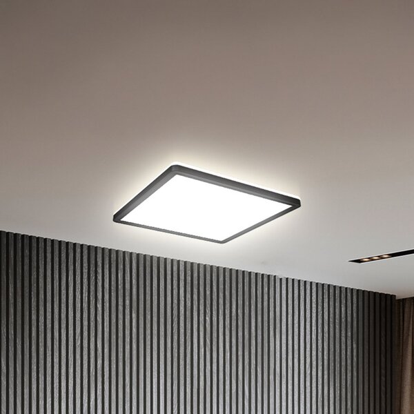 B.K. Licht LED-panel Slim Remote RGBW, 29 x cm, črn, osvetlitev ozadja, zatemnjen, Črna, Študija / pisarna, Plastika