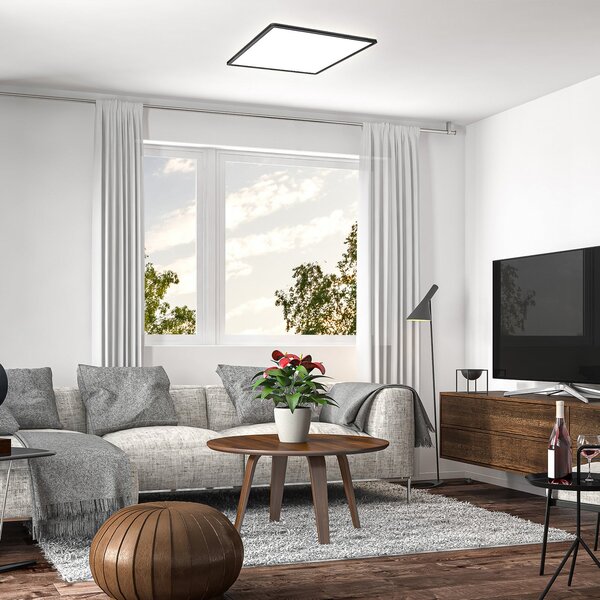 B.K. Licht LED-panel Slim Remote RGBW, 42 x cm, črn, osvetlitev ozadja, zatemnjen, Črna, Študija / pisarna, Plastika