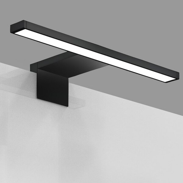 B.K. Licht LED-ogledalo Bill, širina 30 cm, črno, kovinsko, 4.000 K, Črna, Kopalnica, Kovina, Sodobni
