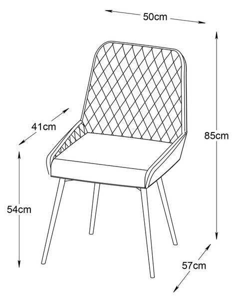 Siv jedilni stol Milton – Unique Furniture