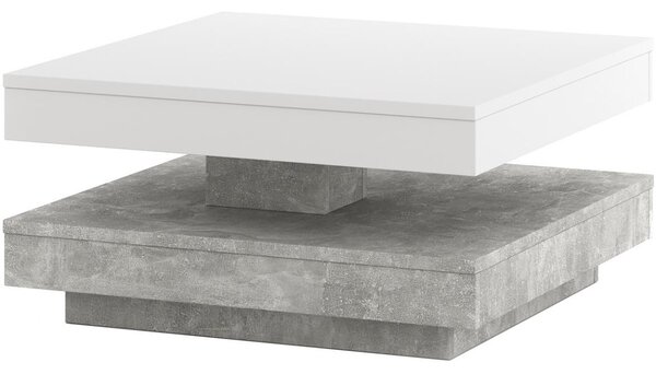 Miza TIMO, bela/siva (beton)