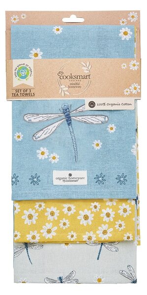 Brisače iz organskega bombaža v kompletu 3 kos 45x65 cm English Meadow - Cooksmart ®