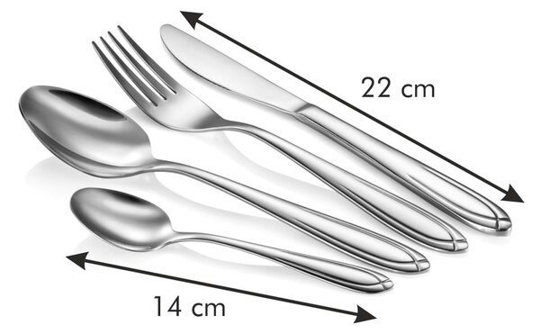 Pribor iz nerjavečega jekla v srebrni barvi Scarlett – Tescoma