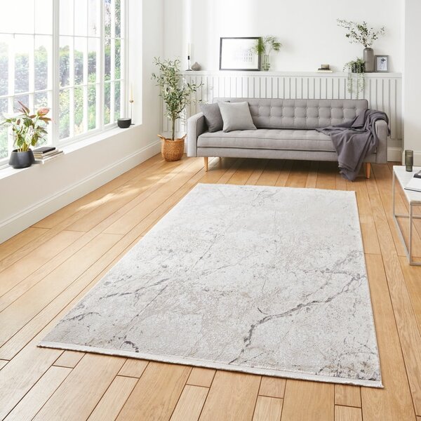 Kremno bela viskozna preproga 200x290 cm Bellagio – Think Rugs