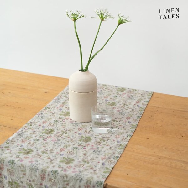 Lanen namizni tekač 40x200 cm Botany 2 Lightweight – Linen Tales