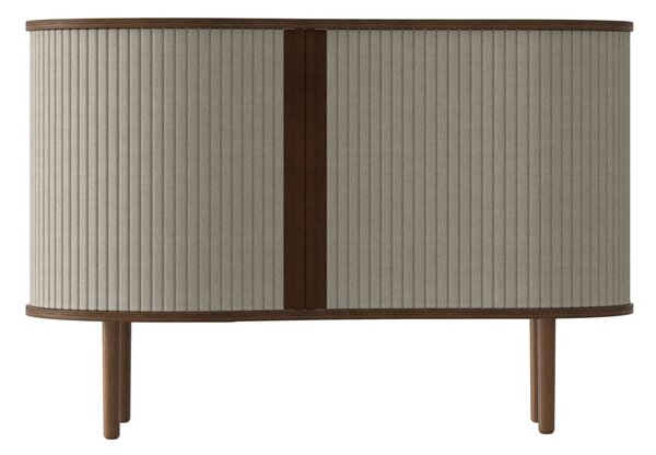 Rjava/bež nizka komoda v hrastovem dekorju z drsnimi vrati 100x67 cm Audacious – UMAGE