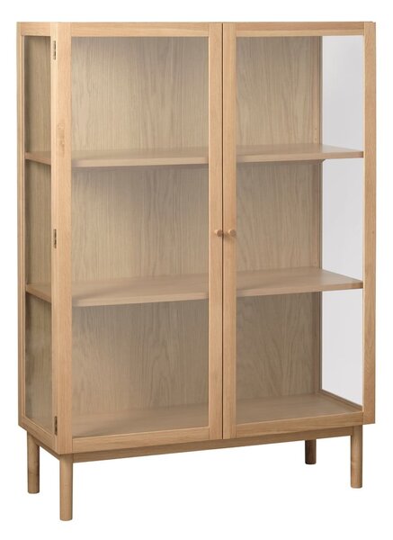 Vitrina iz masivnega hrasta 140x100 cm Elba – Unique Furniture