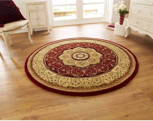 Rdeča okrogla preproga ø 150 cm Heritage – Think Rugs