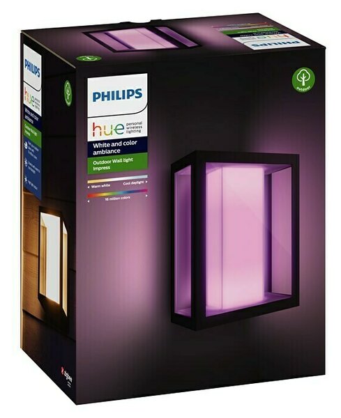 Zunanja stenska LED svetilka Philips Hue Impress (8 W, RGBW, IP44, 11,7 x 19 x 24 cm)