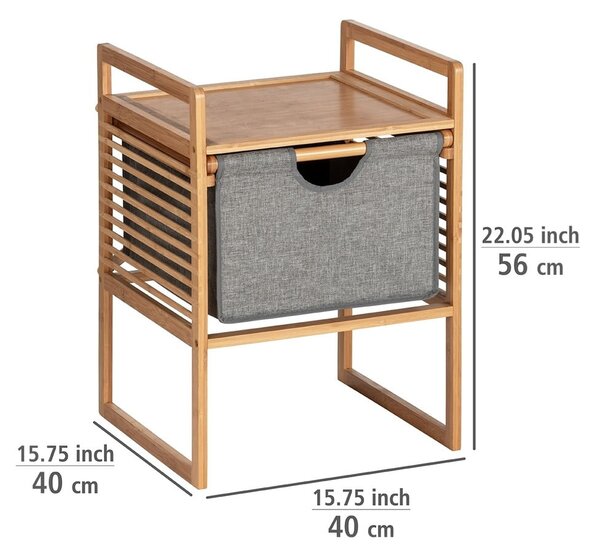 Siva bambusova nizka kopalniška omarica 40x56 cm Bahari – Wenko