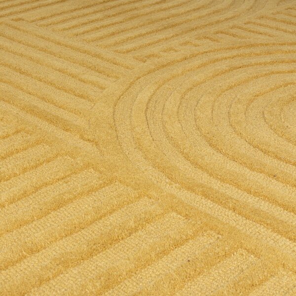 Rumena volnena preproga Flair Rugs Zen Garden, 120 x 170 cm