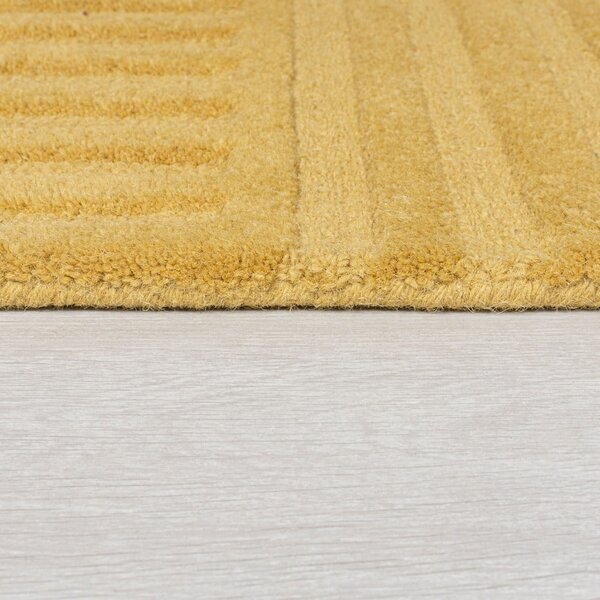 Rumena volnena preproga Flair Rugs Zen Garden, 120 x 170 cm