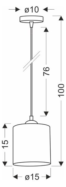 Svetlo rjava viseča svetilka s senčnikom iz ratana ø 15 cm Legno – Candellux Lighting