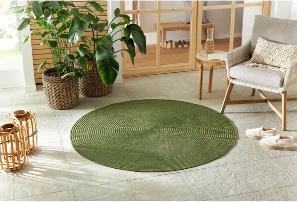Zelena okrogla zunanja preproga ø 150 cm - NORTHRUGS