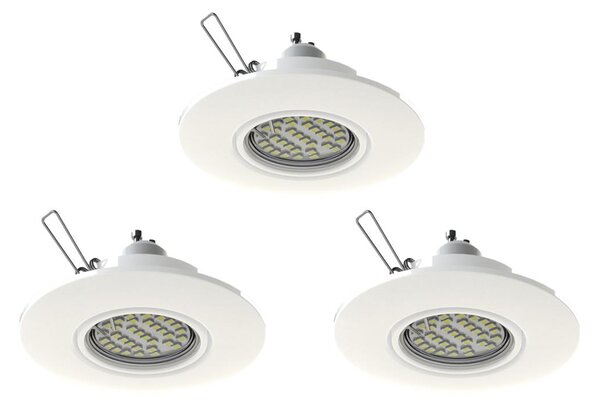 Eglo 78704 - SET 3x LED Vgradna svetilka PENETO 1xGU10/3,3W/230V bela