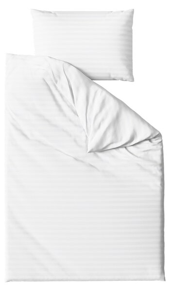 Hotelska posteljnina iz mikrovlaken JASMINE bela - črta 2 cm, hotelski žep Dimenzije posteljnine: 70 x 90 cm | 140 x 220 cm