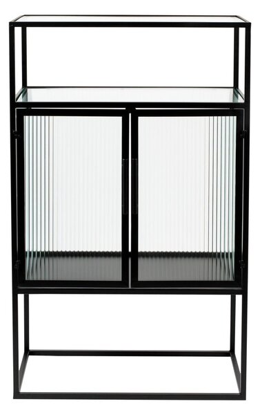 Črna kovinska vitrina 65x105 cm Boli – Dutchbone