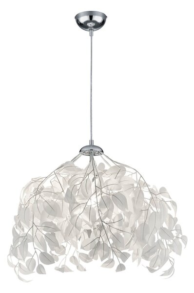 Bela viseča svetilka Trio Pendant Leavy, višina 150 cm