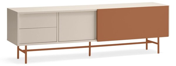 Opečnato oranžna/bež TV omarica 180x56 cm Nube – Teulat