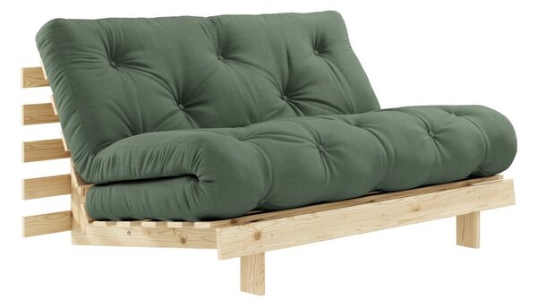 Raztegljiv kavč Karup Design Roots Raw/Olive Green