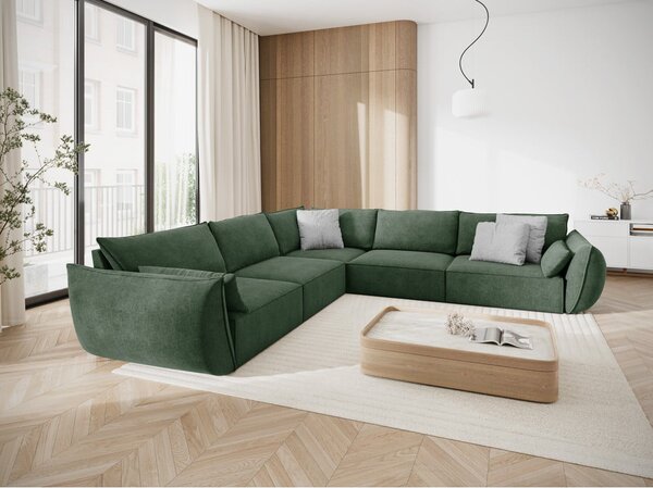 Temno zelen kotni kavč (obojestranski) Vanda - Mazzini Sofas