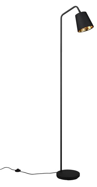 Črna stoječa svetilka s tekstilnim senčnikom (višina 148 cm) Buddy – Reality