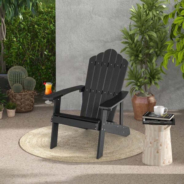 2 x vrni stol Adirondack, črne barve