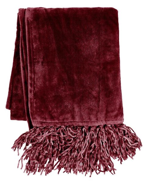 Bordo rdeče pregrinjalo iz mikropliša za zakonsko posteljo 220x240 cm - Tiseco Home Studio