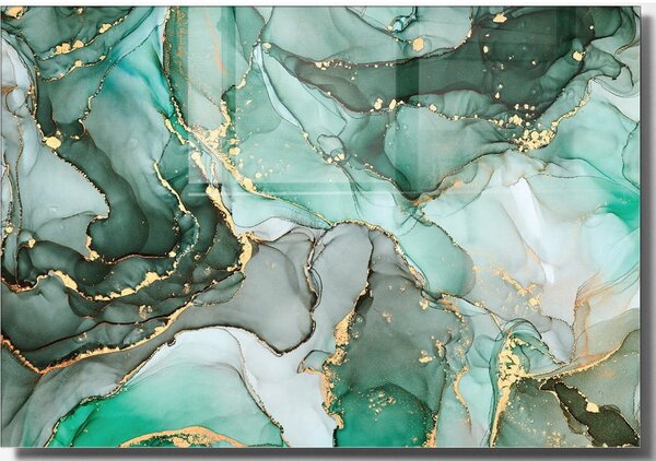 Steklena slika 100x70 cm Turquoise – Wallity