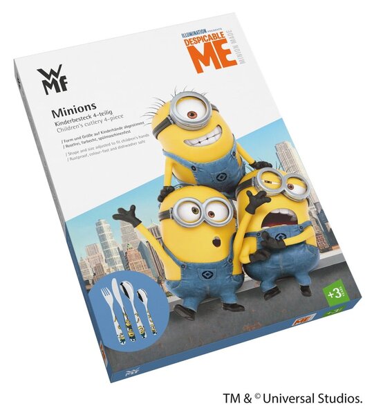 4-delni komplet otroškega jedilnega pribora iz nerjavečega jekla WMF Minions