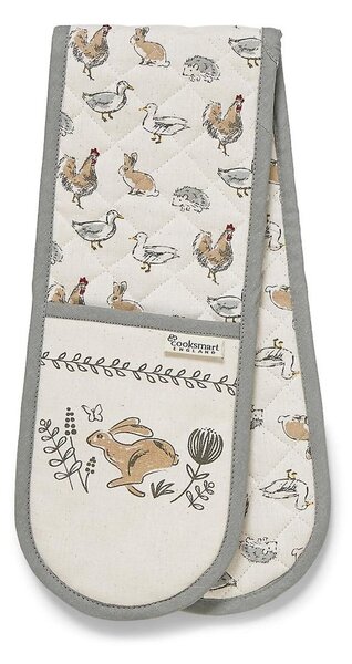 Dvojna bombažnakuhinjska rokavica Cooksmart ®Country Animals