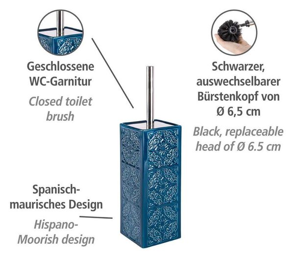 Temno moder keramičen komplet pripomočkov za kopalnico Cordoba – Wenko