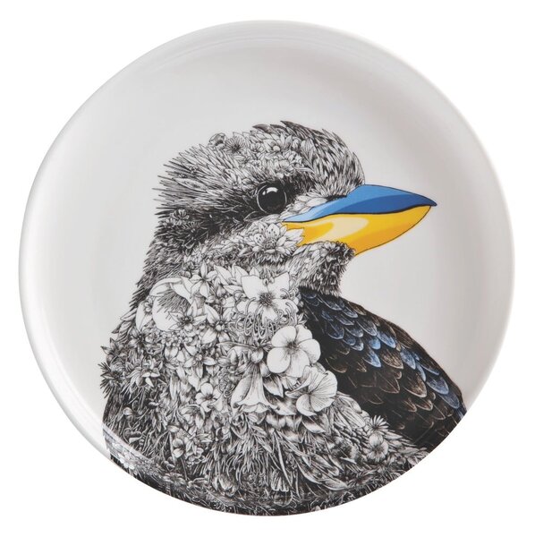 Bel porcelanast krožnik Maxwell & Williams Marini Ferlazzo Kookaburra, ø 20 cm