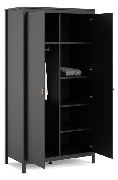 Črna garderobna omara 102x199 cm Madrid – Tvilum