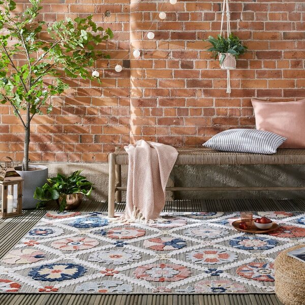 Siva zunanja preproga 230x160 cm Flora - Flair Rugs