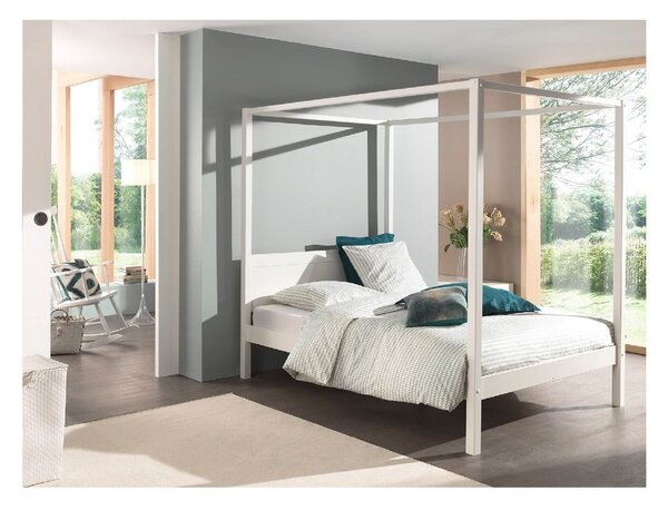 Bela otroška postelja 140x200 cm PINO CANOPY – Vipack