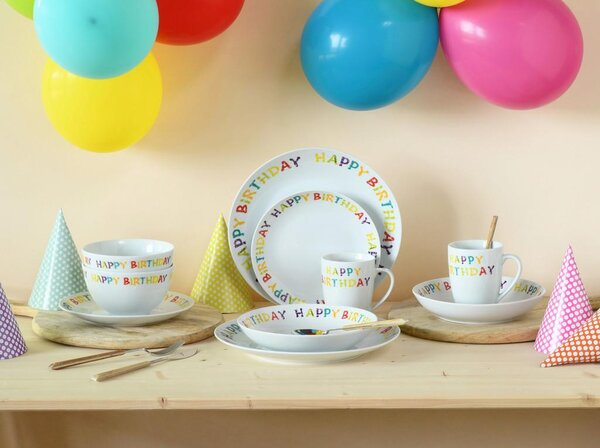 Creatable Kombinirani Servis Happy Birthday, 10-Delni