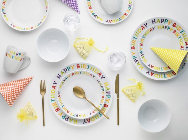 Creatable Kombinirani Servis Happy Birthday, 10-Delni